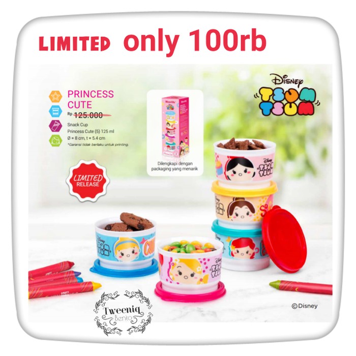 Princess cute toples mini moorlife tsumtsum tempat snack permen mpasi