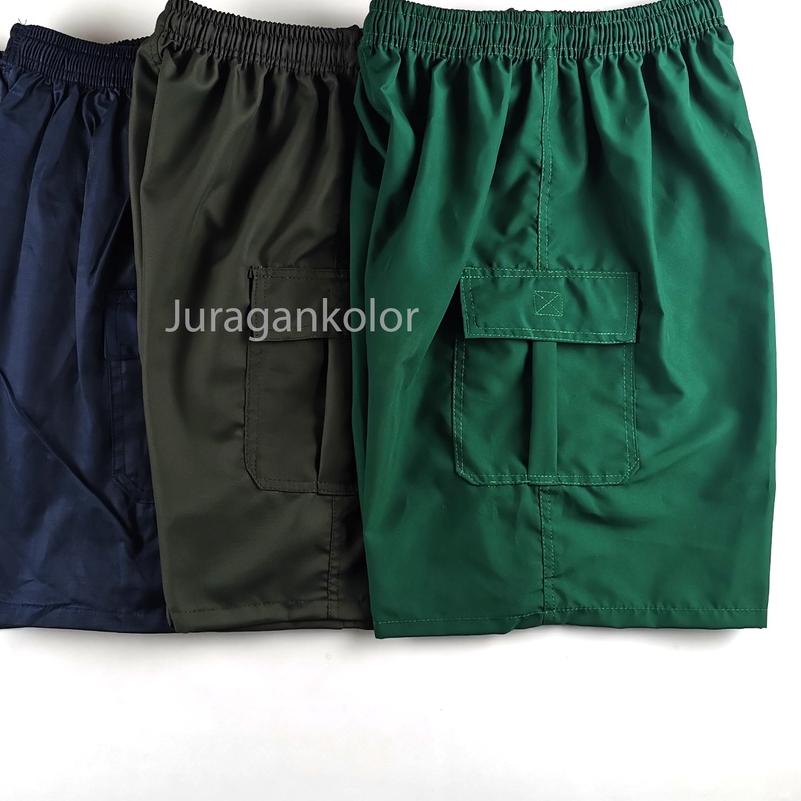 Celana Pendek Pria Polos Kantong Tutup Samping