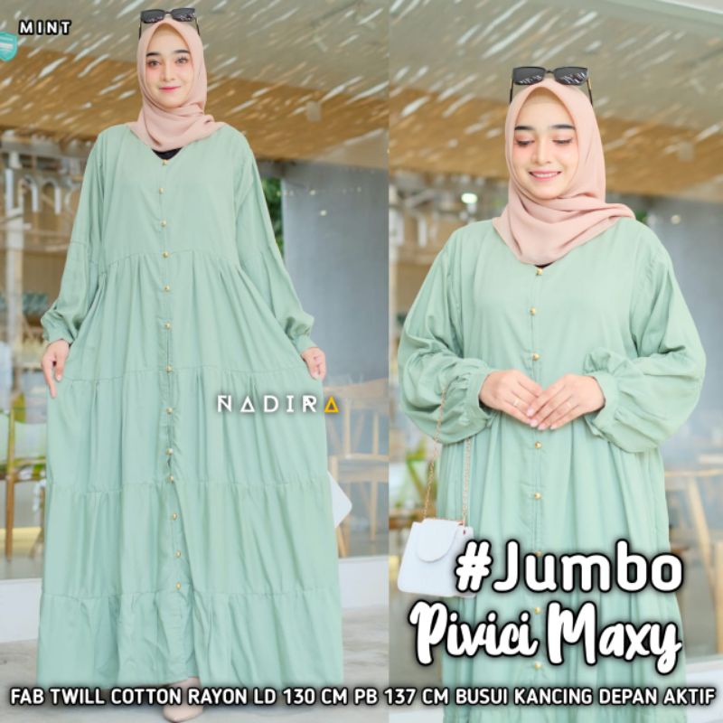 Gamis jumbo ld 130 5L 6L bahan rayon super adem