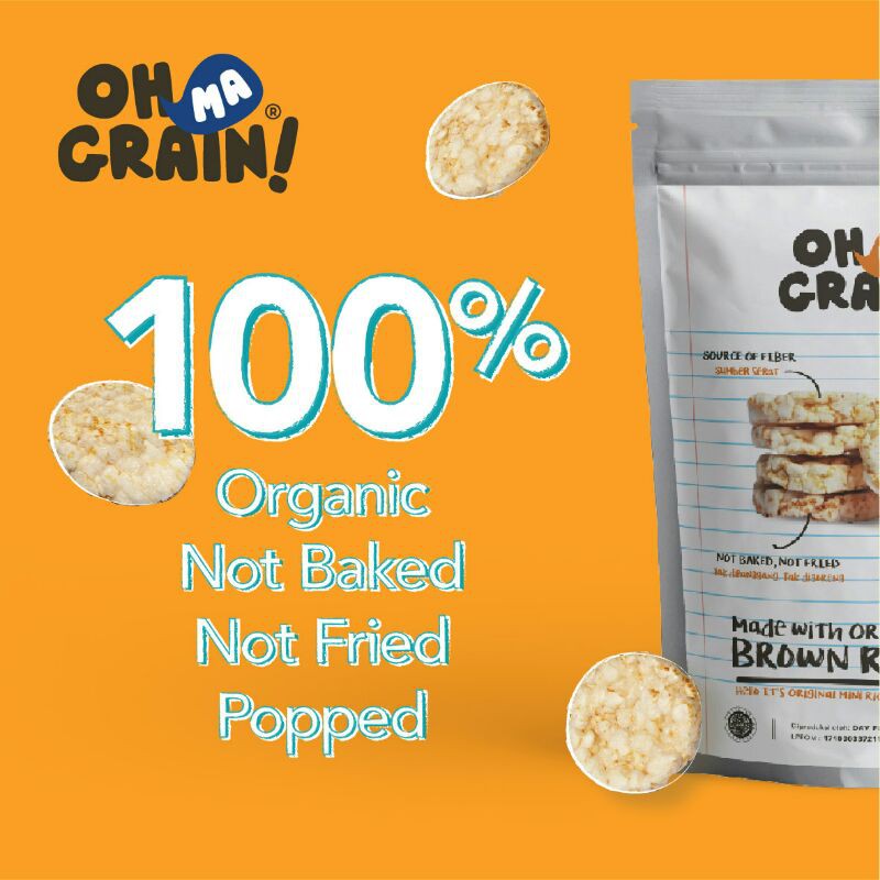 

Oh Ma Grain rice cracker cemilan sehat snack anak