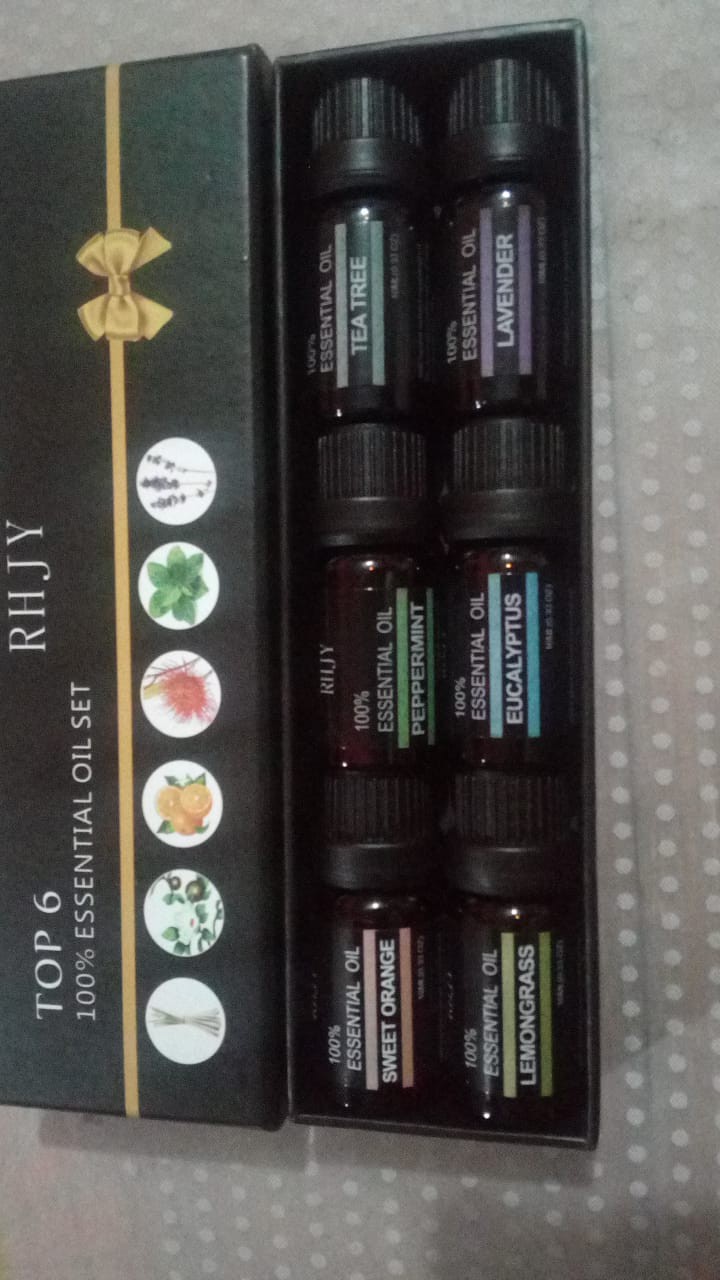 Firstsun Set Pure Essential Fragrance Oils Aromatherapy Diffusers 10ml 6pcs - Rh-06