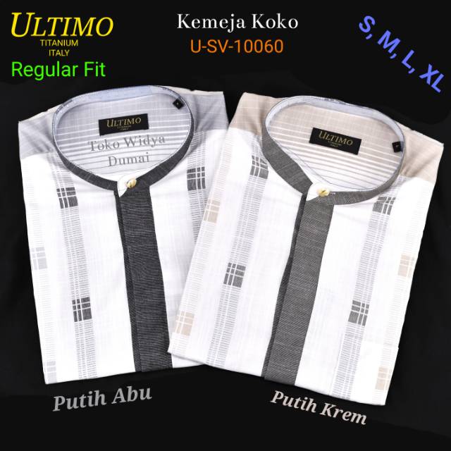 Kemeja Koko Pria Lengan Pendek Ultimo U-SV-10060 Import
