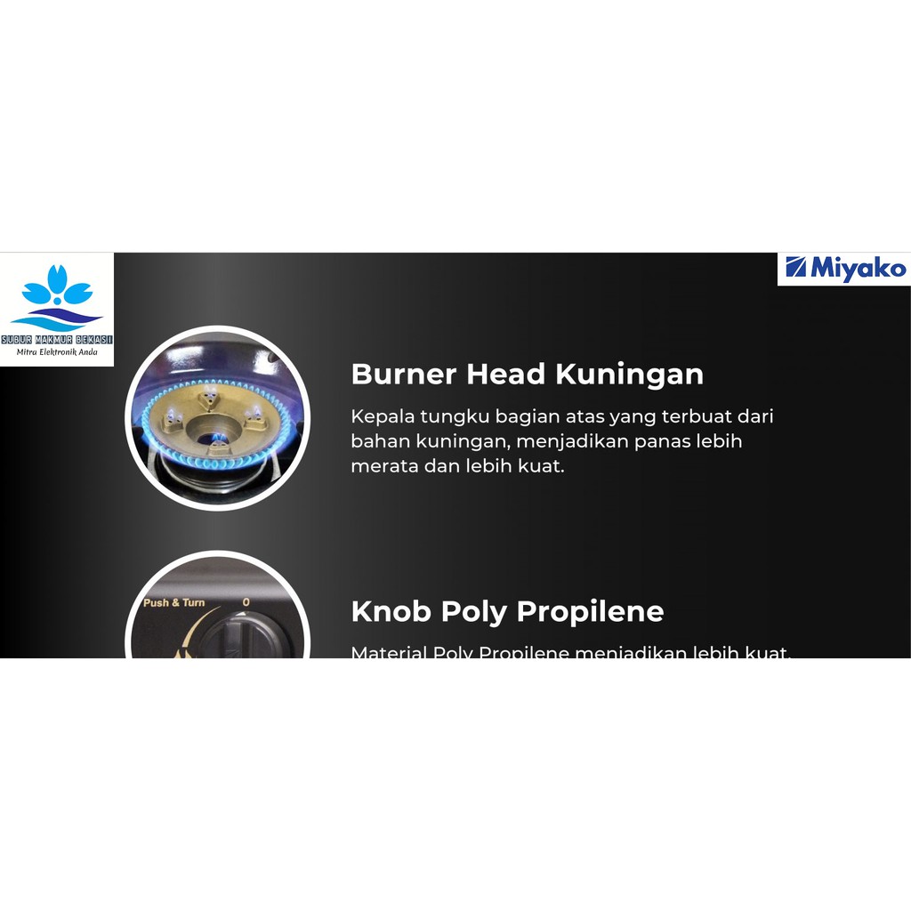 KOMPOR GAS MIYAKO 2 TUNGKU KG 302C