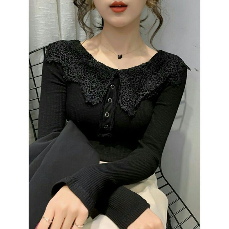 2478 Baju atasan blouse lengan panjang polos wanita import baju atasan blouse rajut cewek import