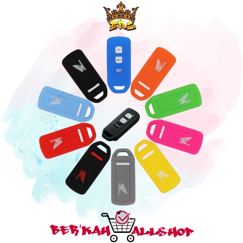 Silicone Remote Key Kusus Untuk Honda Scoopy Vario 125 Motor Skuter 3 Tombol Smart