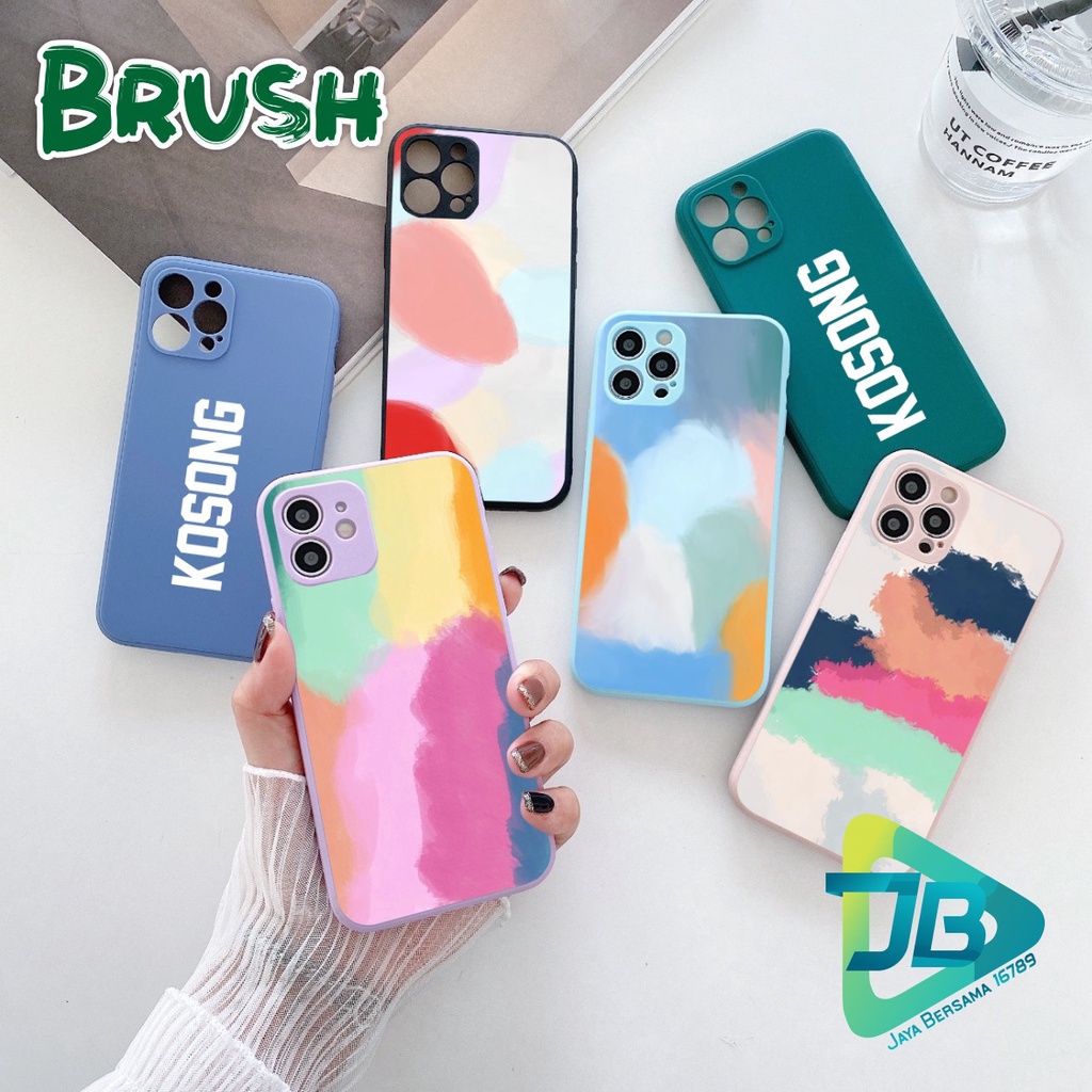 CASE CASING SOFTCASE SILIKON MACARON PELINDUNG KAMERA BRUSH OPPO VIVO SAMSUNG XIAOMI REALME IPHONE ALL TYPE JB5296