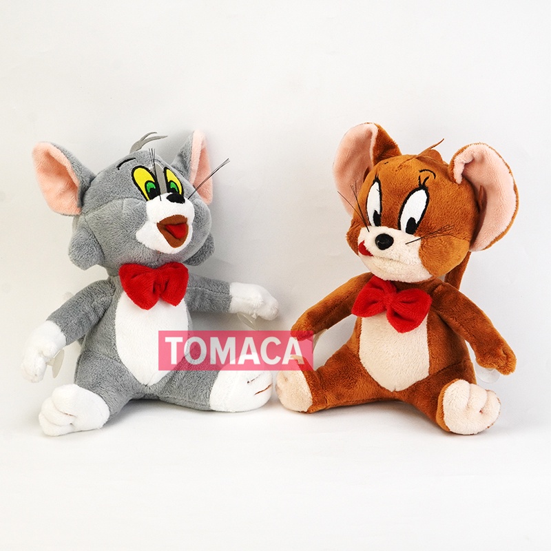 Boneka Anak Plushy Doll Karakter Kucing Abu Tikus Coklat Tom and Jerry Plushie Stuffed Sepasang