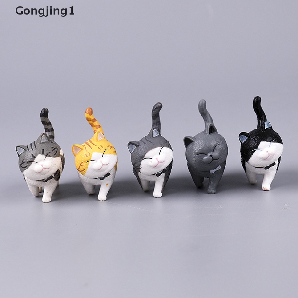 Gongjing1 1PC Mainan Action Figure Kucing Mini Bahan PVC Untuk Dekorasi