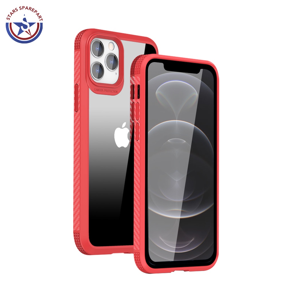 Airbag Case  iPhone Anti Shock TPU + PC iPhone X XR XS Max 11 Pro Max 12 Mini 12 Pro Max MG-MG_Merah