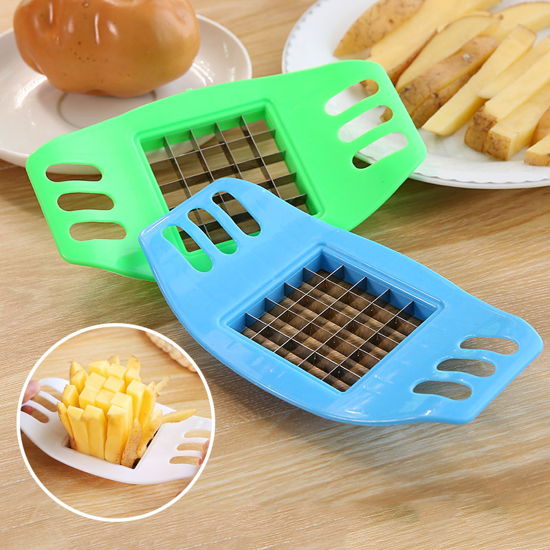 Stainless Steel French Fry Potato Chip Cutter Chopper  / Carrot  Potato Slicer Chopper Fries Chips Making Tool Kitchen Accessories