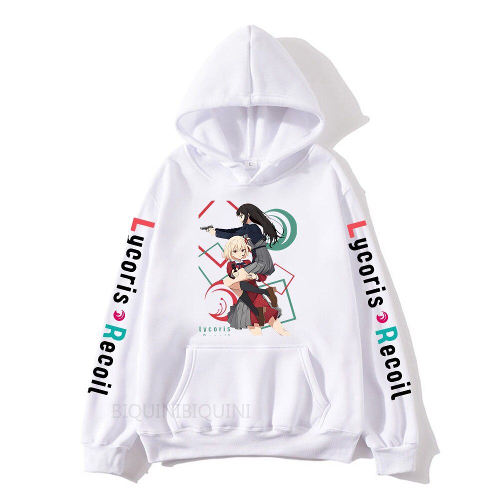 Lycoris Recoil Japan Style Pullover Hoodie Chisato Nishikigi and Takina Manga Anime