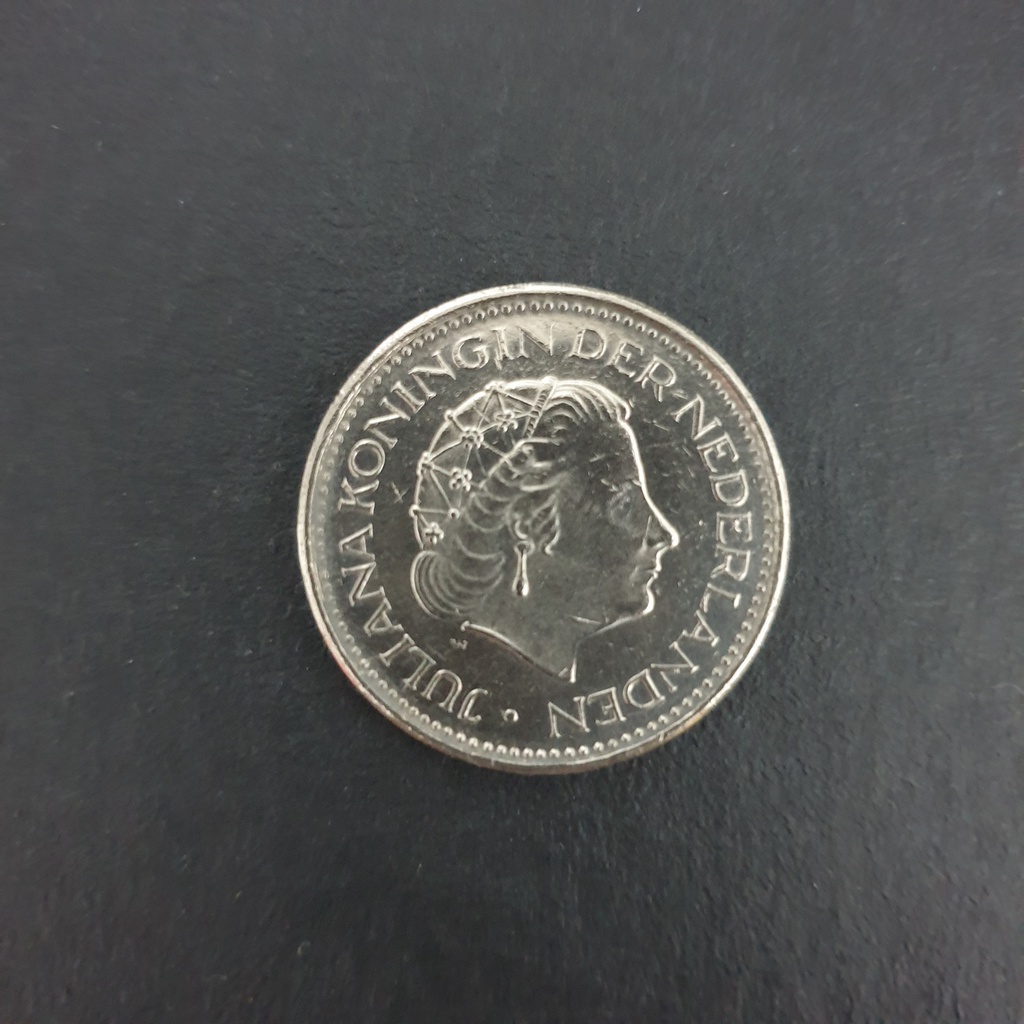 Uang Koin Kuno Belanda 1 Gulden Juliana 1980