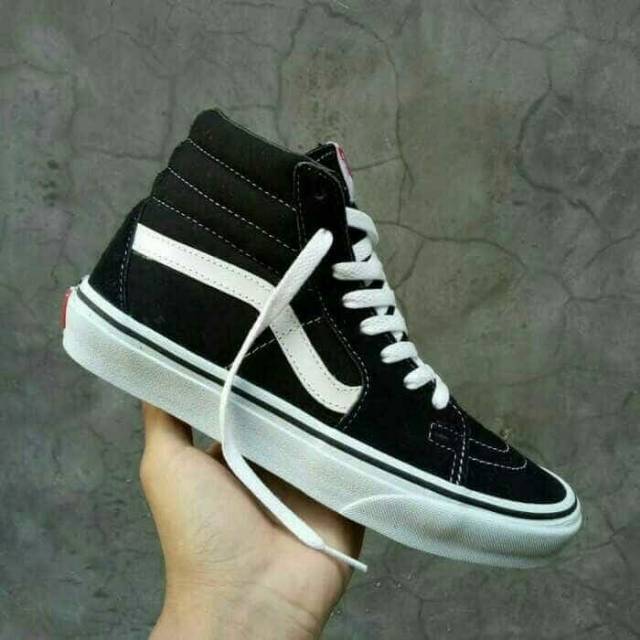 Sepatu Vans Sk8 Waffle DT Hitam Putih Grade Ori Kado Hadiah Ultah Pria Wanita Couple Murah