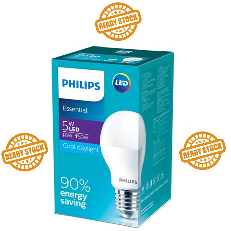 Lampu Philips LED Essential 5 Watt - LED Ess 5W 5Watt - Murah Original Bergaransi 5 W