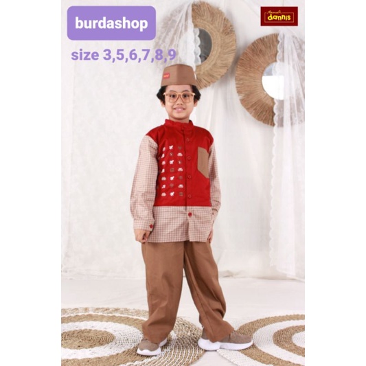 Baju Muslim anak Dannis TAPM 0908 Dunhill laki laki size 3, 5, 6, 7, 8, 9 ( Baju Koko )