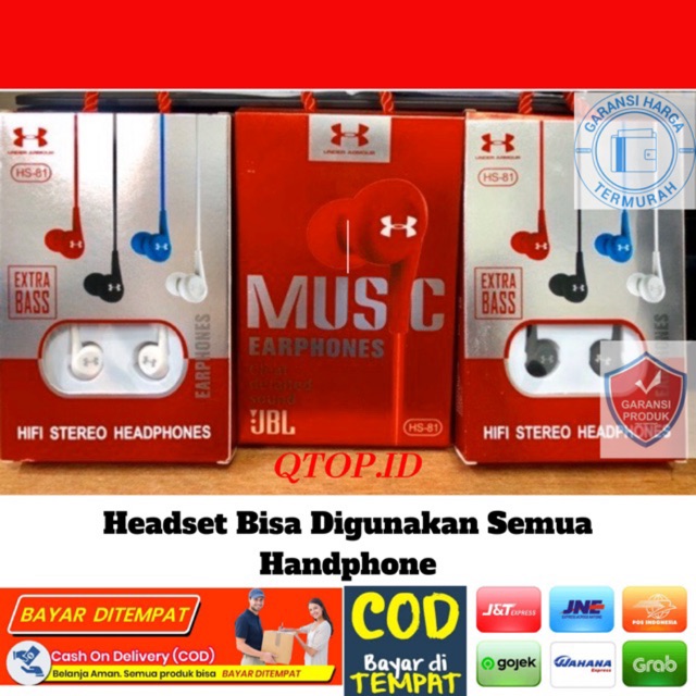 Handset / handsfree / earphones  HS-81 Extra bass [GARANSI]