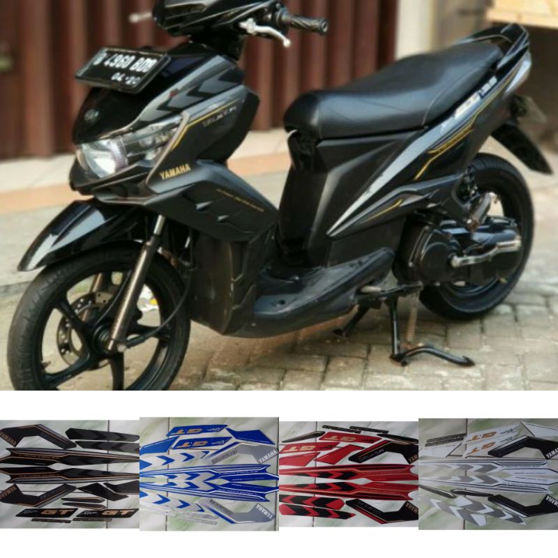 Striping stiker standar ori yamaha xeon GT 125 2014-2015 lis body xeon 125 full set watna gold merah