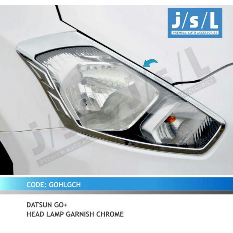 Jual Datsun Go Garnis Lis List Lampu Depan Krom Chrome Jsl Shopee Indonesia