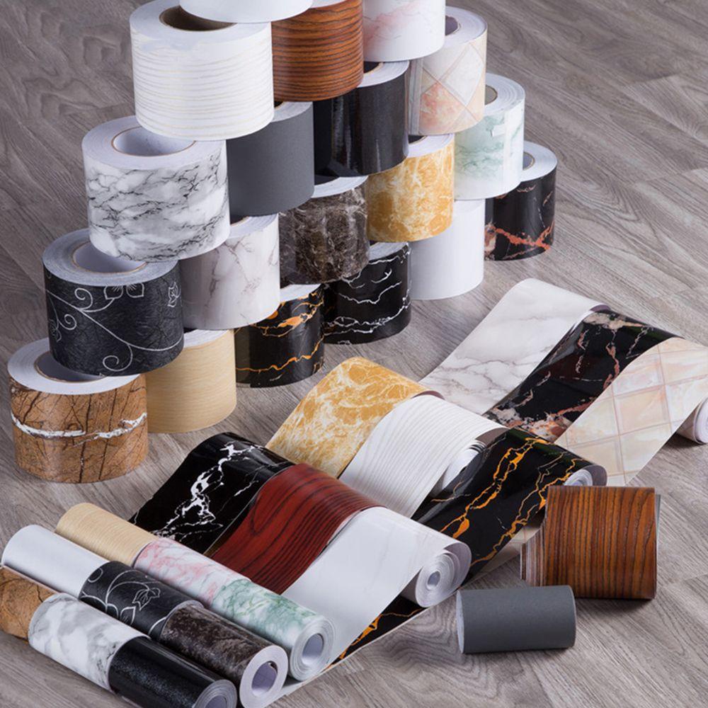 Suyo Garis Pinggang Wallpaper Dekorasi Rumah Self-adhesive Skirting Line Vinyl Decals Dinding Perbatasan Stiker