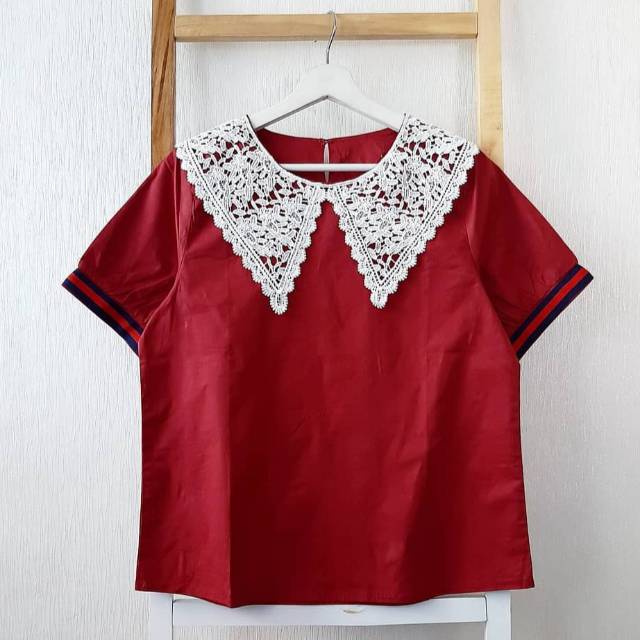 Blouse/Atasan korea kerah renda