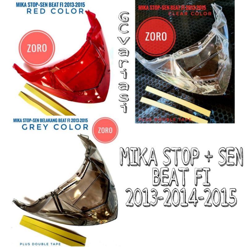 MIKA LAMPU STOP BELAKANG PLUS SEIN BEAT FI 2013 2014 2015 KACA STOP