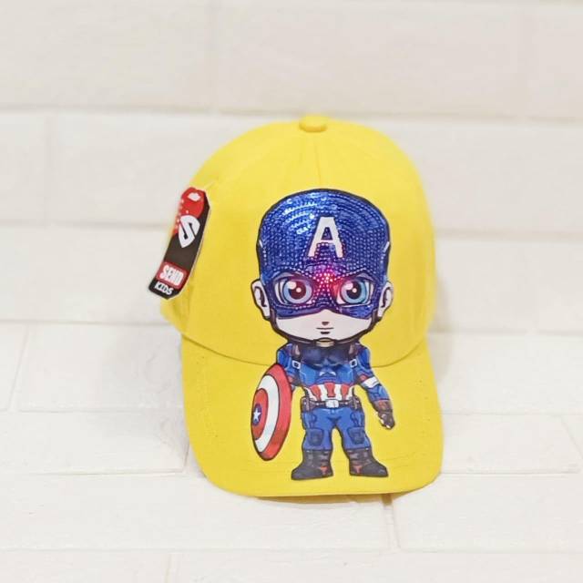 Topi anak led superhero