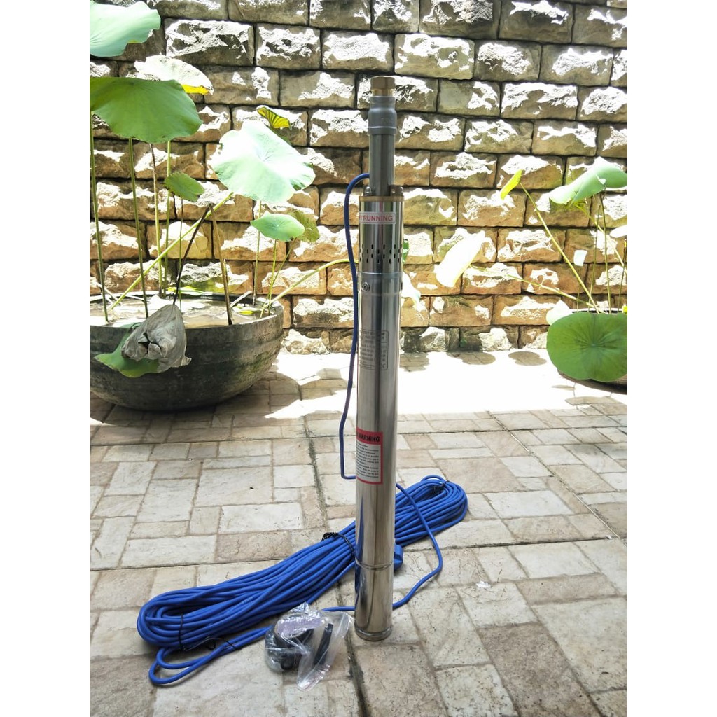 MAXPUMP 2SGM370 Mesin Pompa Air Submersible 0.5HP 370Watt + Kabel 35Meter Pompa Satelit 2Inch 220Volt