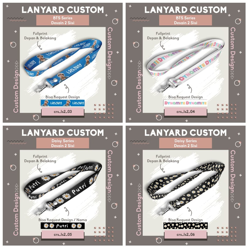 

Lanyard Custom 2 Sisi Tali Gantungan ID Card | Gantunga Hp | Strap Tali Panjang