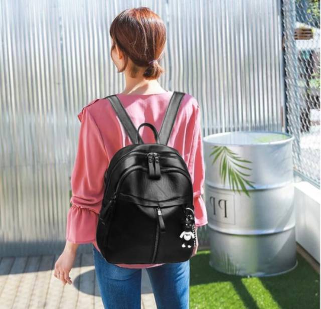 DLSHA - 26 TAS RANSEL KULIT WANITA BACKPACK FASHION TAS REFENRENSI  IMPORT(GRATIS GANTUNGAN)