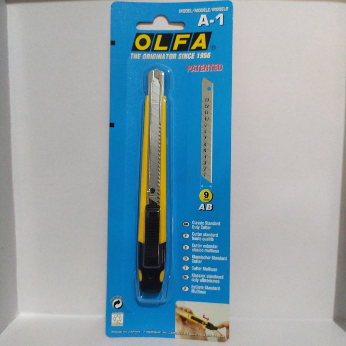 

Pisau Cutter 9mm A-1 Olfa Snap Off Blade Cutter