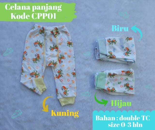 3 pcs celana panjang cp putih