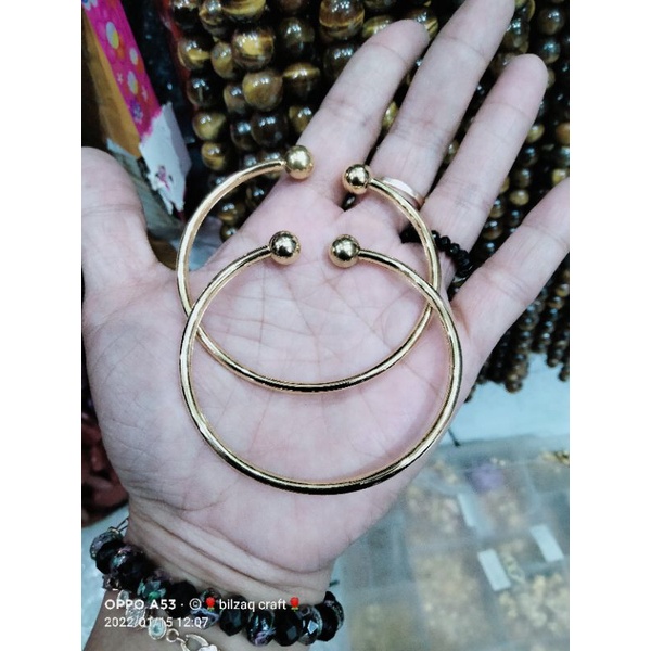 gelang titanium/gelang bangle motif bulat