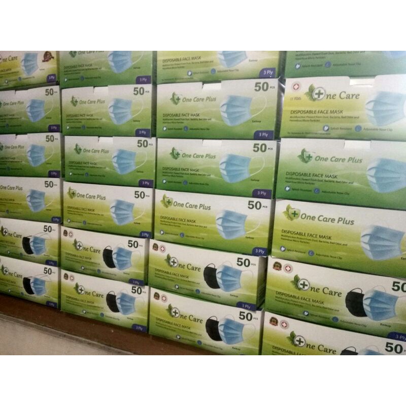 masker one care 3ply 50 pcs