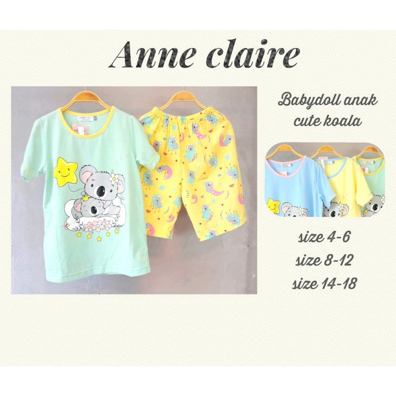 ANNE CLAIRE Koala Pinguin Homewear Set Setelan Babydoll Piyama Anak Remaja