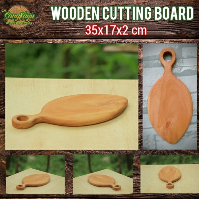 Talenan kayu unik 35x17 modern Cutting board Chopping board kayu