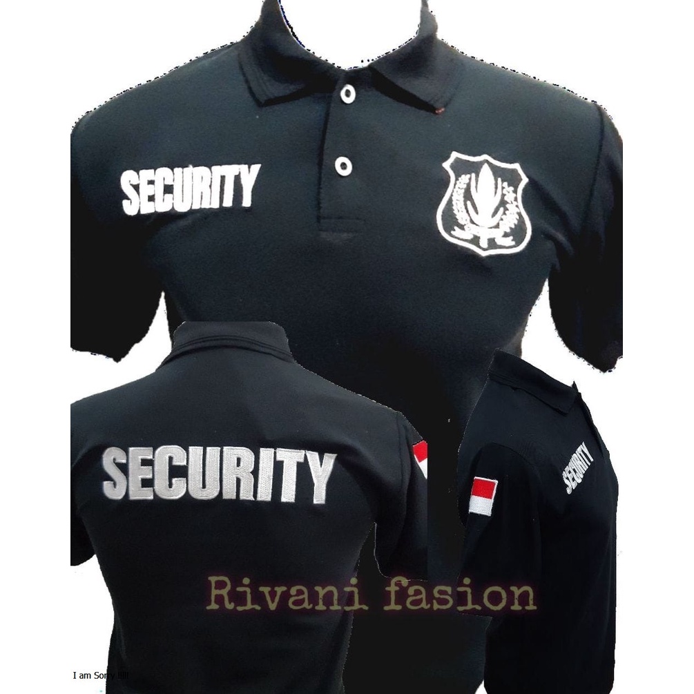 Kaos security logo putih/baju security/kaos satpam/baju satpam