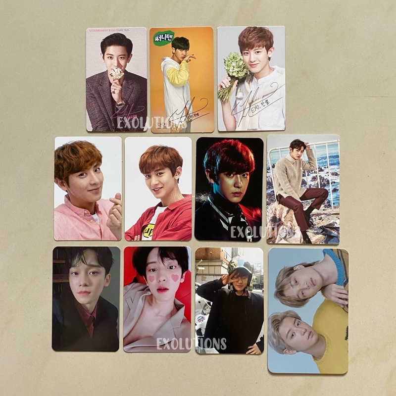 EXO Chanyeol Chen Official Photocard [BACA DESC] PC Album FLO Love Shot Figure Keyring Natrep Helm