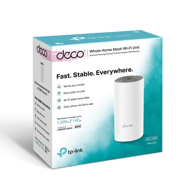 TP-Link Deco E4 1-Pack AC1200 Dual-Band Whole Home Mesh Wi-Fi System