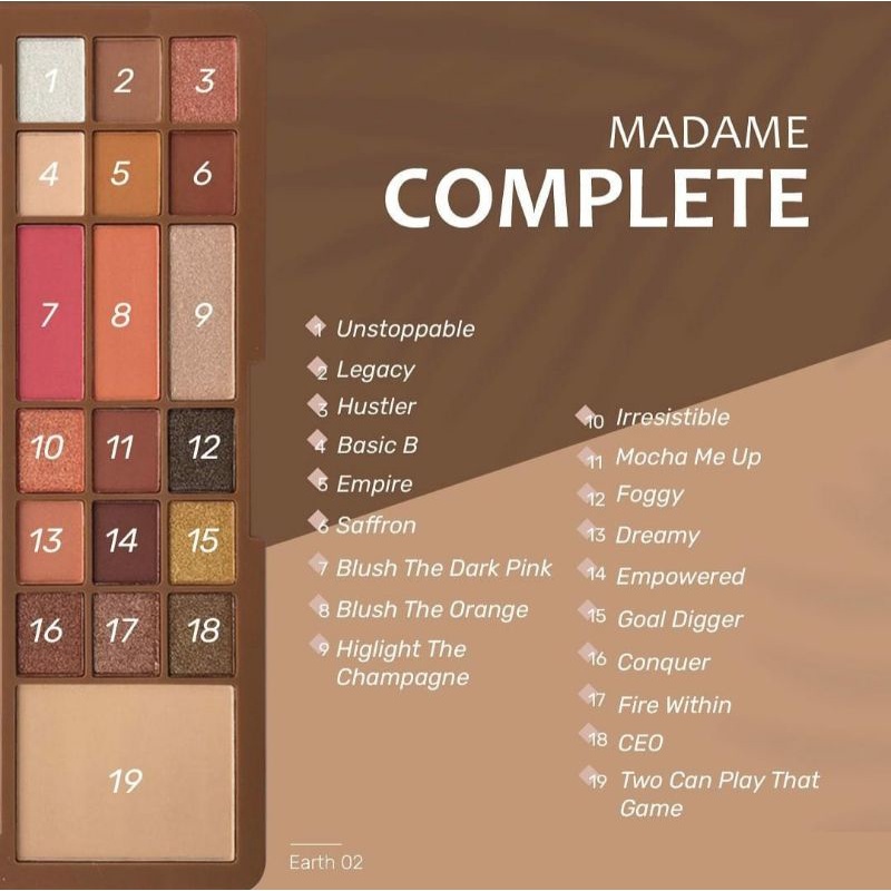 MADAME GIE Madame Complete Make Up Kit - MakeUp Face Pallete