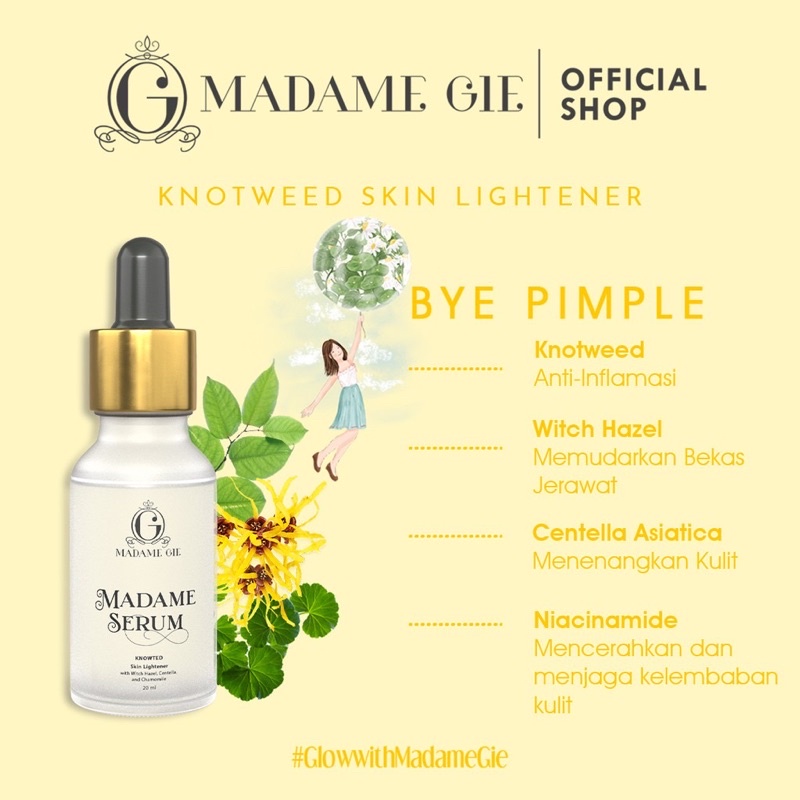 MADAME GIE Madame Serum Indonesia / Primer BB Foundation Loose Powder Lipstick Eyeshadow Blush On Eyeliner Eyebrow Mascara Lipstick Lip Matte Gloss Balm Kutek / Facial Wash Toner Essence Sunscreen Moisturizer Cream Mask Masker Body Lotion / Lipill Paket