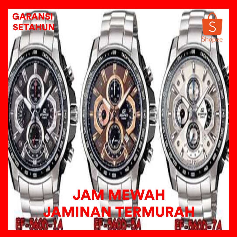 Jam Tangan Pria Merk Casio Edifice EF 560 Original BM Free Jne Yes