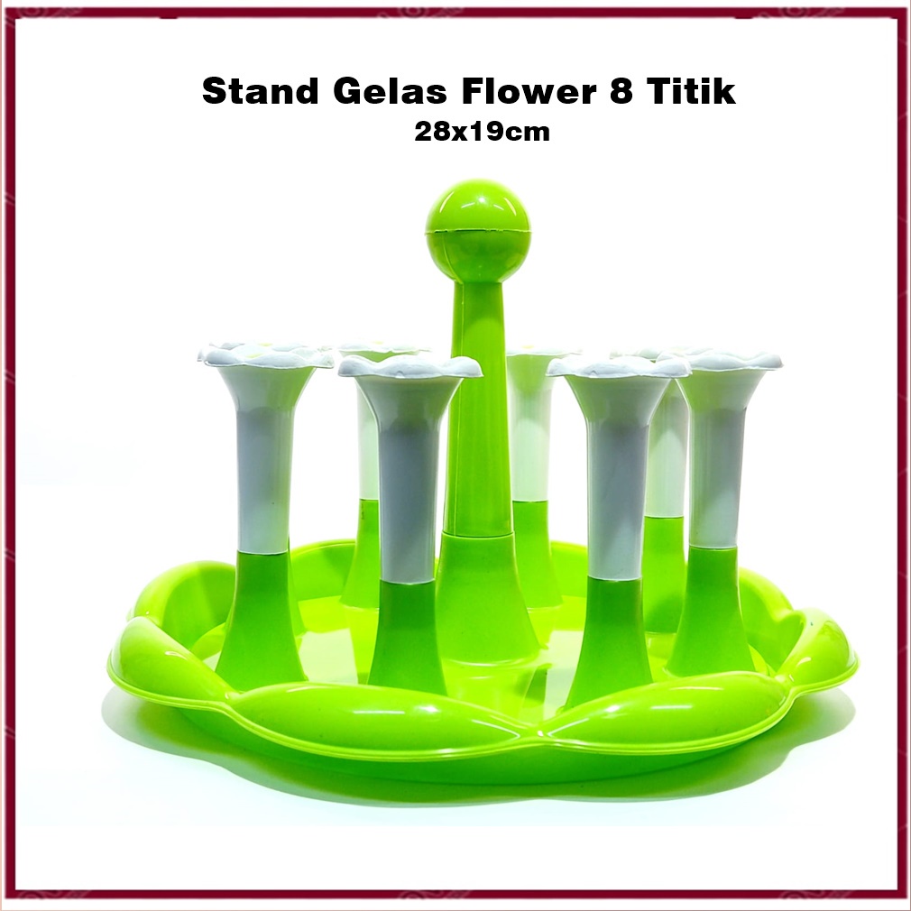 Stand Gelas Flower 8 Titik