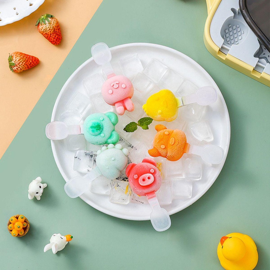 [Elegan] Cetakan Es Loli Anak Dewasa Frozen Reusable Kitchen Silikon Mudah Dilepas Cetakan Es Krim