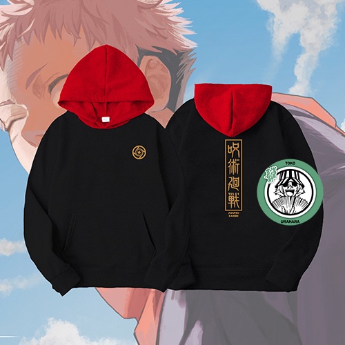 Jaket Jujutsu Kaisen Hoodie Merah | Hoodie Yuji Itadori 2021 | Jaket Yuji Itadori Terlaris | Jujutsu