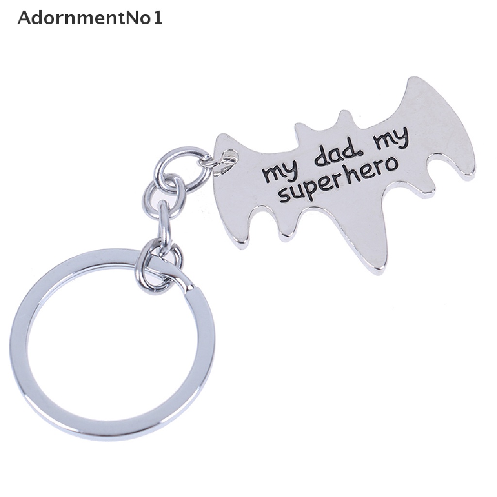 (AdornmentNo1) 1pc Gantungan Kunci Bentuk Kelelawar &quot;My Dad My Superhero&quot;