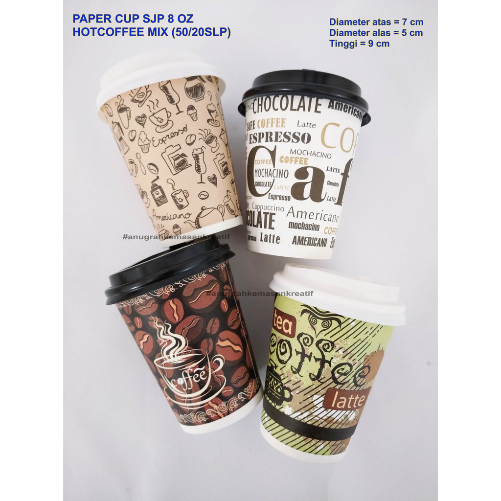 Jual Paper Cup Gelas Kertas Polos Motif Ukuran 8 Oz 50 Pcs Shopee Indonesia 0627