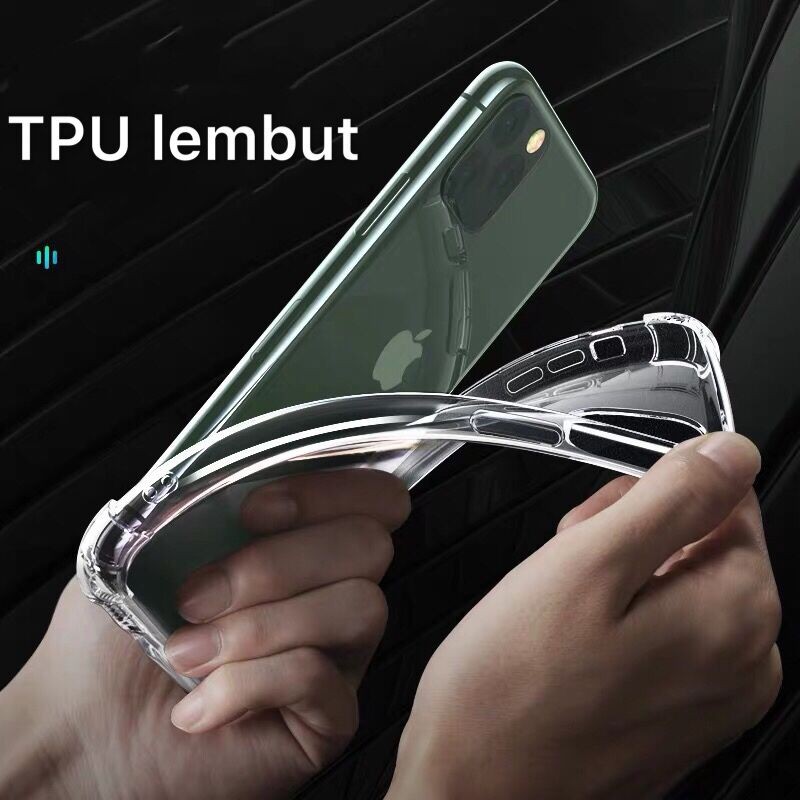 Light Series untuk iPhone 11 Pro Max XS XR XS MAX Casing Case Belakang Bahan TPU Transparant