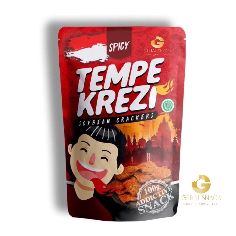 Keripik Tempe Krezi Crispy Khas Bandung Bumbu Tebal Renyah (100gr)