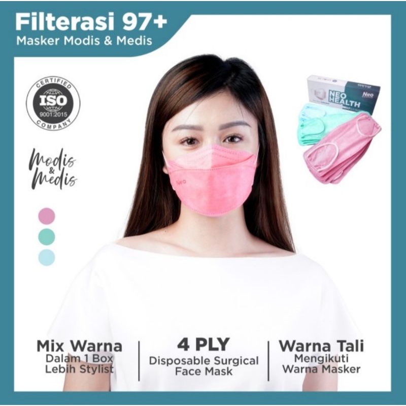 Masker neo kf94 light colour 4ply