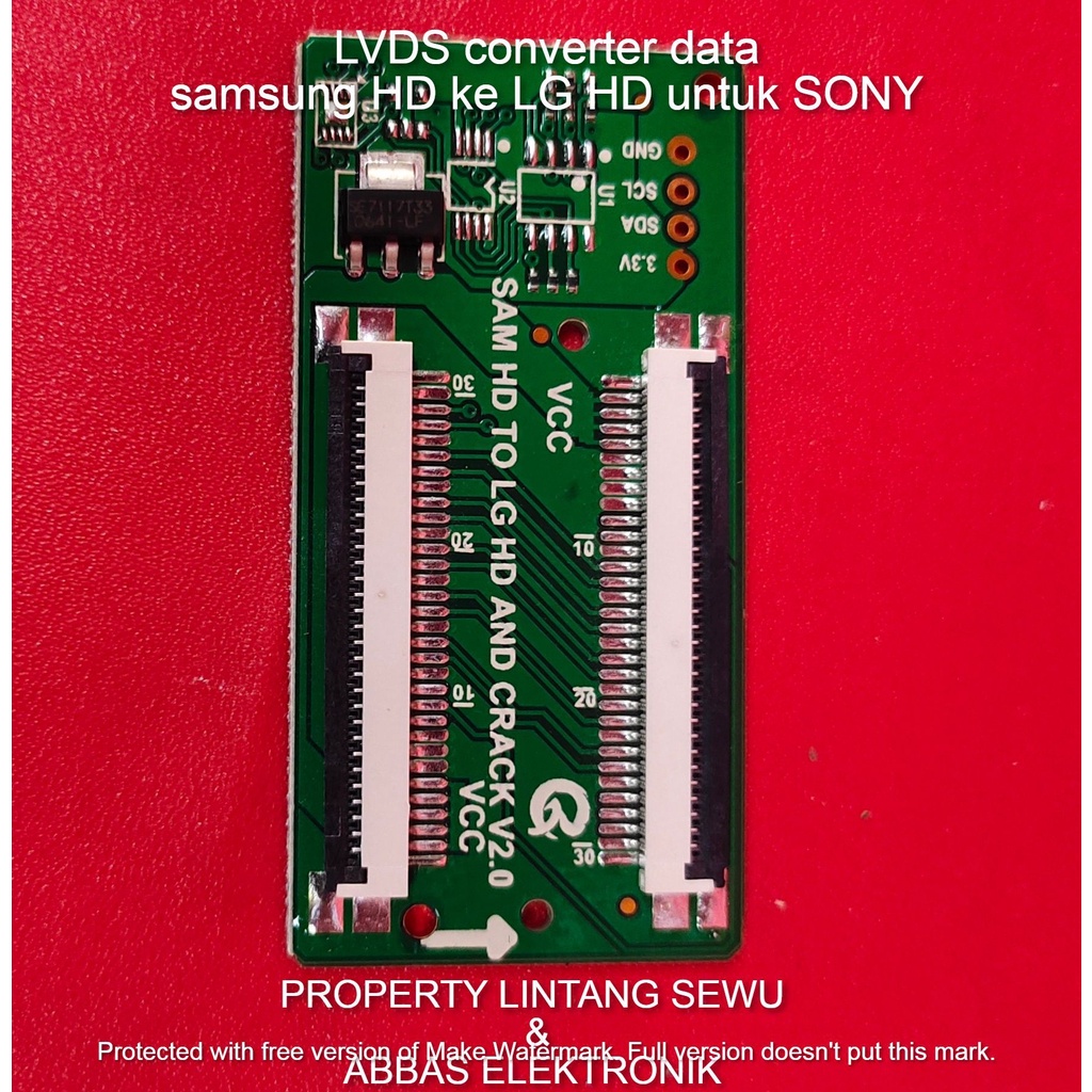 LVDS converter data samsung HD ke LG HD untuk sony